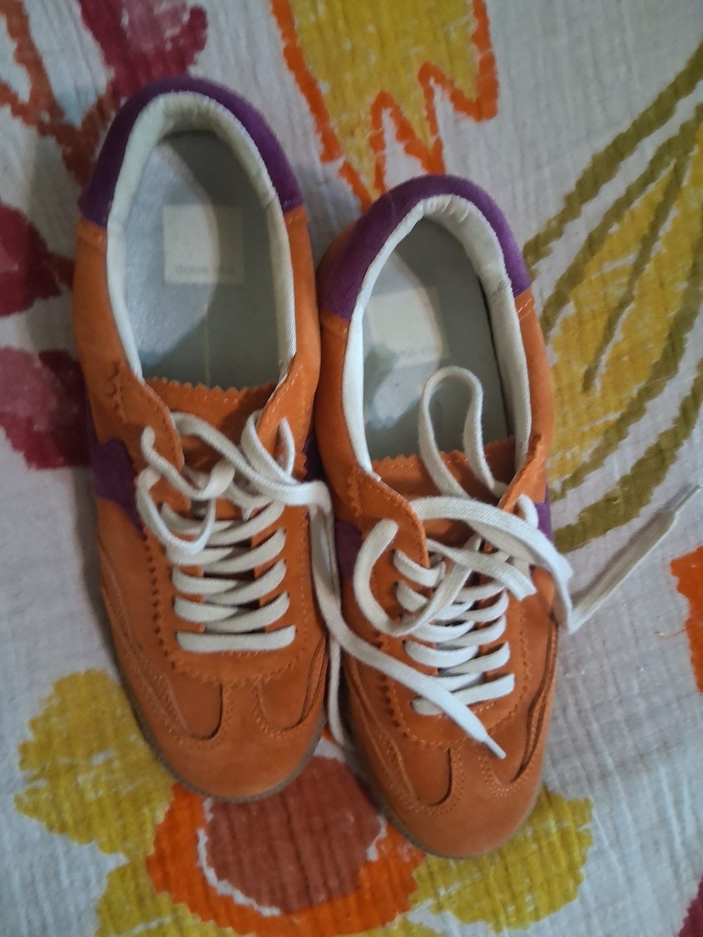 adidas Orange & Purple Suede Sneakers - Lace-Up Casual Shoes
